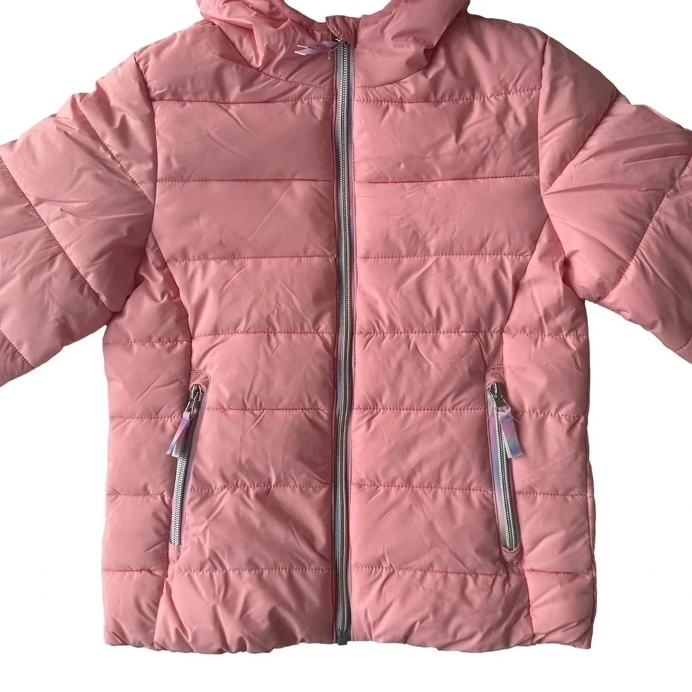 Gerry Girls Pink Bubble Jacket Jersey Lined Size Large